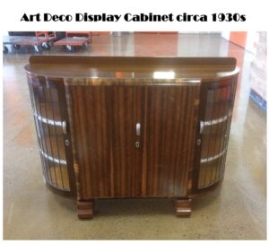 Restoration Australian Art Deco sideboard / display cabinet circa 1930s"