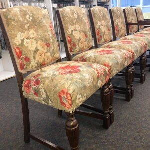 Restoration antique Jacobean dining chairs c1930"