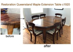 Restoration antique QLD maple extension table c1920"