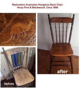 Restoration Australian Kangaroo Back Chairs. "